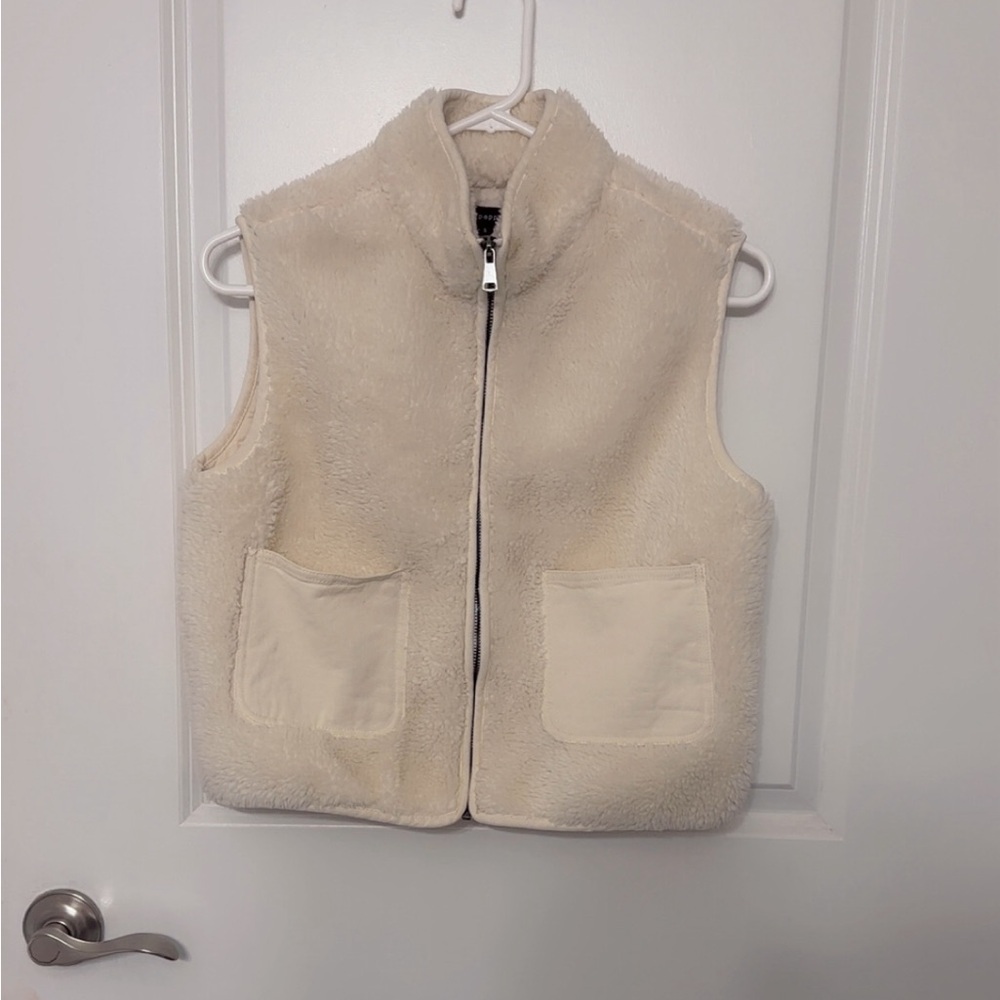 Cream Fleece Vest